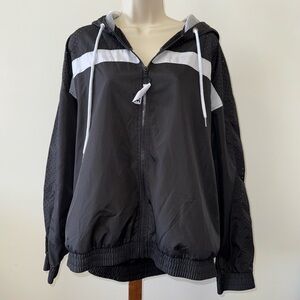 Bebe Sport (Large) Black Jacket with Logo and Mesh Back